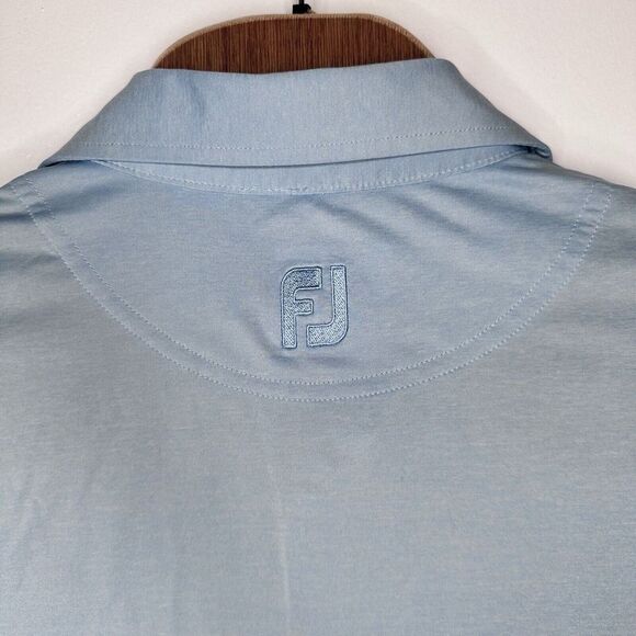 Footjoy Men's Golf Short Sleeve Blue Polo shirt Sz M - Picture 4 of 5